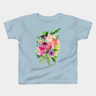 Peony Bouquet Kids T-Shirt